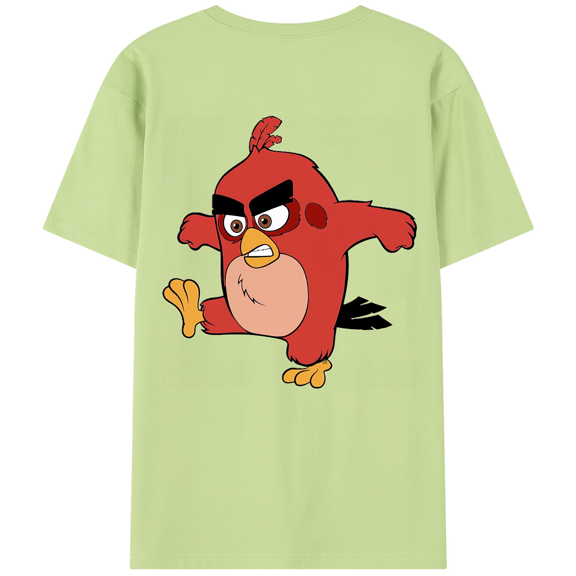 （画像用） Angry Birds アングリーバード 綿100％半袖Tシャツ（背面プリント）